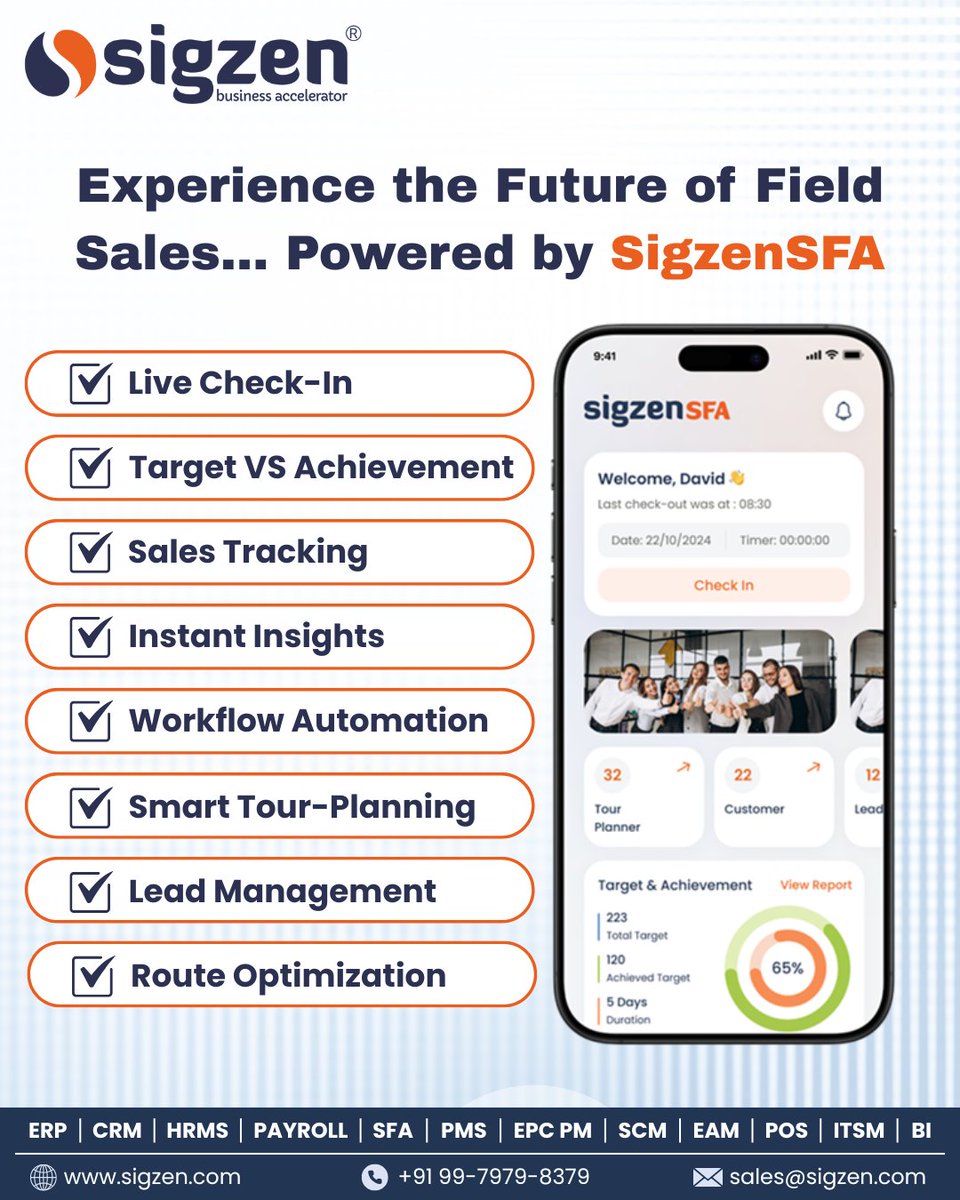 SigzenTech's tweet photo. Experience the future of field sales with SigzenSFA.

Track sales activity in real time, automate workflows, plan smarter routes, and gain instant insights—all from one powerful mobile app.

#SigzenSFA #SalesForceAutomation #FieldSales #ERPNext #SalesAutomation #SmartSales https://t.co/2qo1NJdFEn