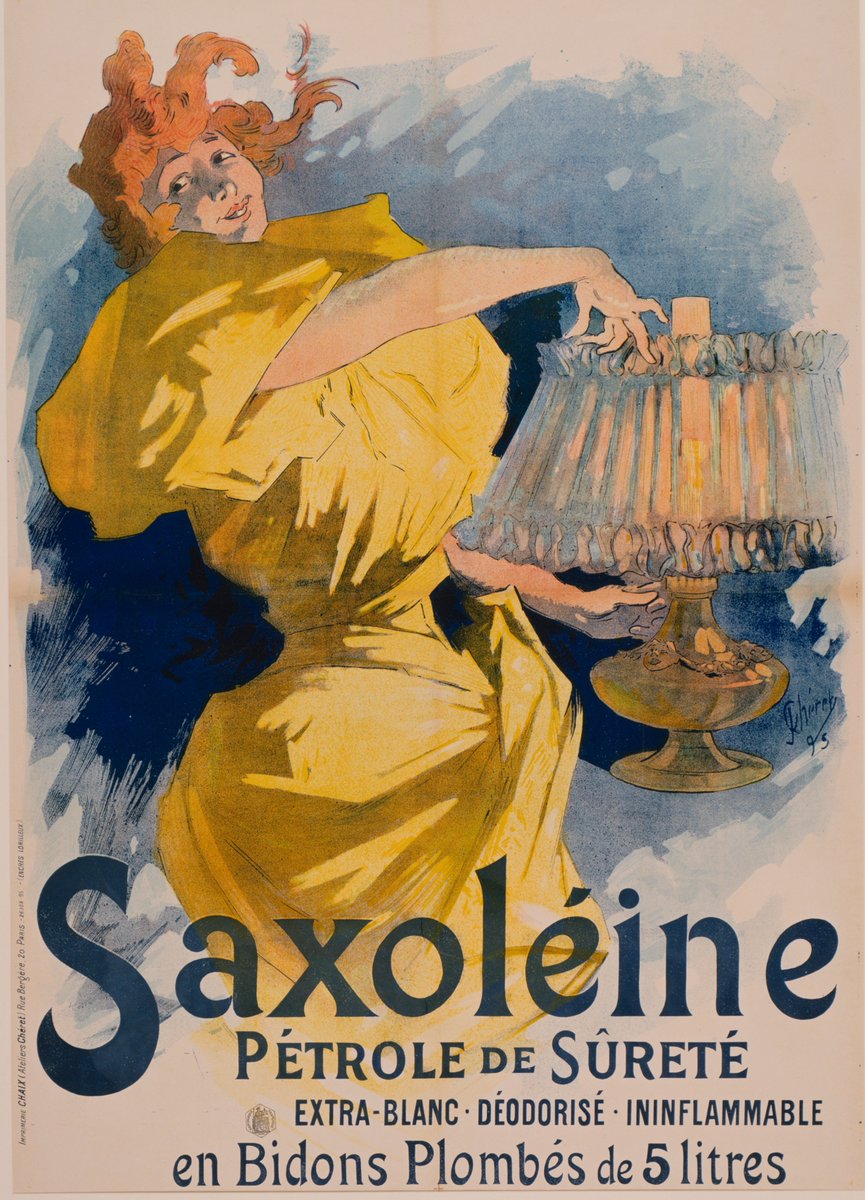 作品紹介】 ジュール・シェレ《サクソレイヌ 安全灯油のポスター
