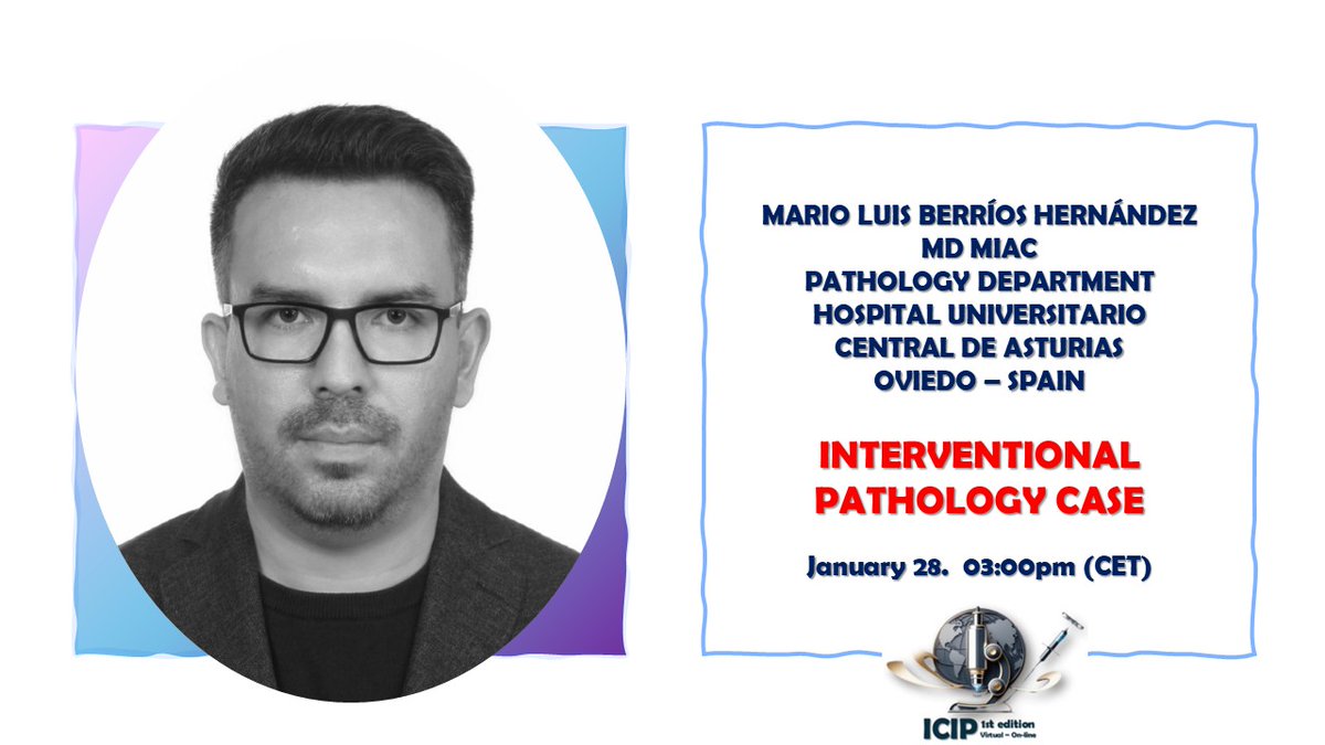USFNA_SPAIN's tweet photo. 🌐 International Congress on Interventional Pathology.
💉 #ICIP2026.
⏳ 19 days to go!
🗣️ Dr Mario Luis Berrios Hernández  (@berrios_md) will present interesting cases of Interventional Pathology. 
⬇️🛑⬇️
✍🏽 Free registration ENDS TODAY: https://t.co/oQfkCJICDa 🔚 https://t.co/G7g0lVAL8g