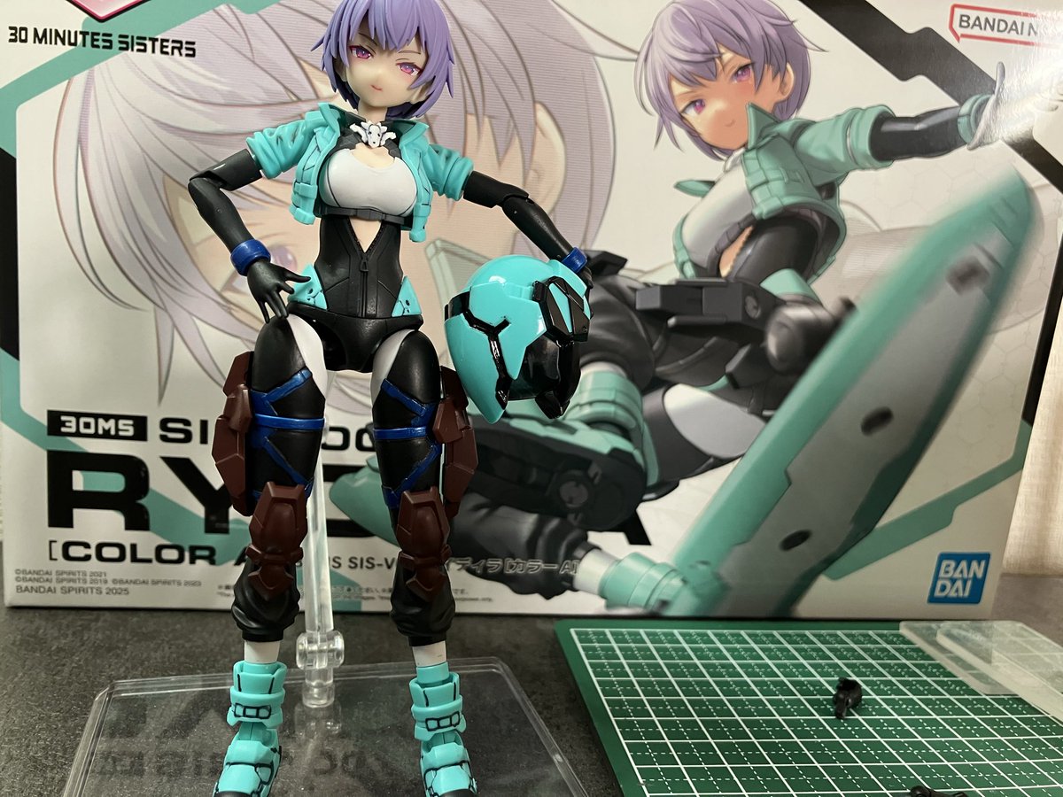 30MS ライディラ完成🥳 エメラルドグリーンの部位を塗装するか凄く悩ん