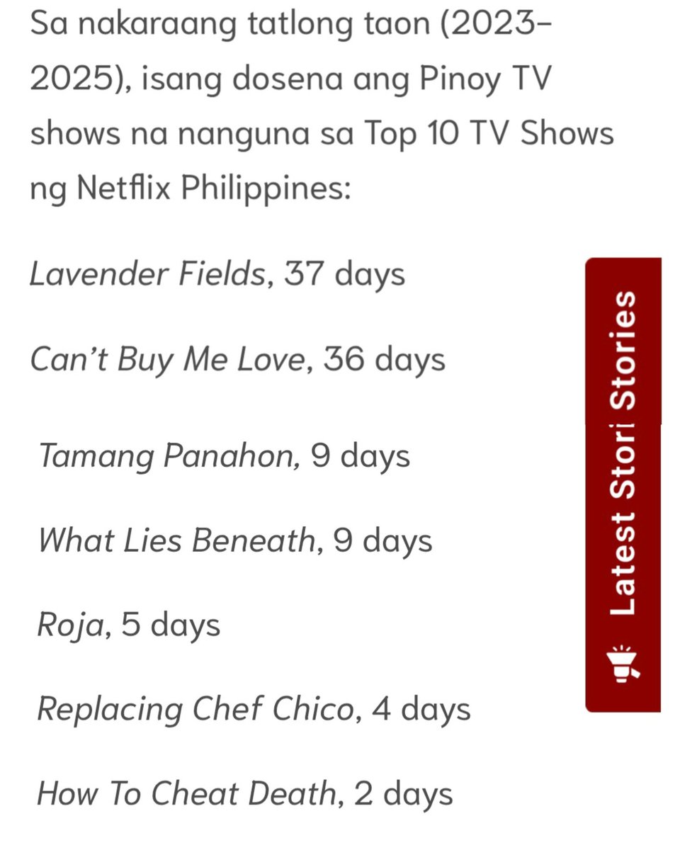 btsndb_twt's tweet photo. Only 12 Filipino shows have reached #1 on @NetflixPH from 2023-2025. One of those belongs to #DonBelle's #CantBuyMeLove and another one is #DonnyPangilinan's #ROJA. Congratulations! 👏🏻 https://t.co/Qp55BOxnW3