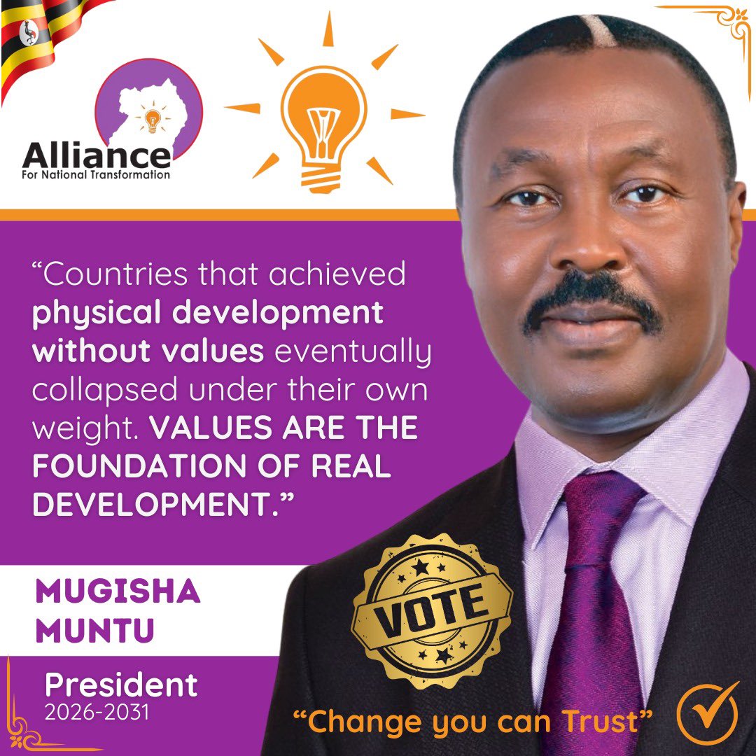 Good morning KASESE.

Today we bring you the President who will lead the transformation of Uganda.
Vote ANT, Vote <a href="/mugishamuntu/">Mugisha Muntu</a> 

PEOPLE FIRST A NEW FUTURE