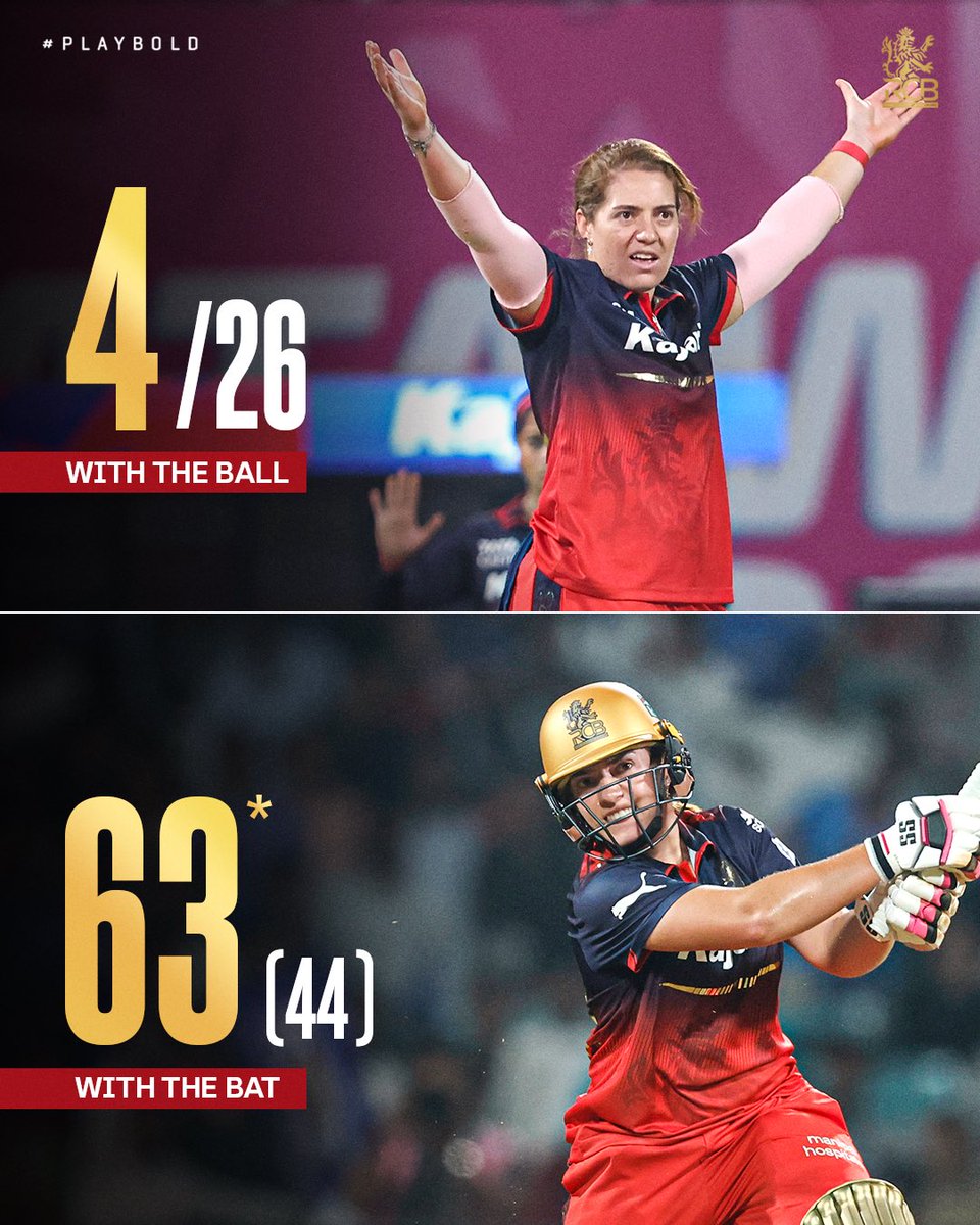 RCBTweets's tweet photo. Absolutely no words can do justice to this performance. 🥹❤️

Nadine de Klerk, take a bow. 🙇‍♀️ 👏

#PlayBold #ನಮ್ಮRCB #WPL2026 #MIvRCB https://t.co/5L6rlO9jPs
