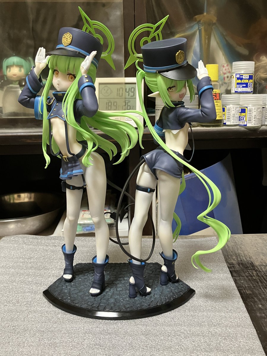 kukuriDou's tweet photo. 【 ご依頼品 】

~橘ノゾミ&amp;ヒカリ　塗装~

塗装完了でっす！

使った色とか塗装風景を書いてまーす。ご一読くださいませ〜♪

↓ブログ↓
https://t.co/yF4c9hTTFQ

#橘ノゾミ #橘ヒカリ #ブルアカ #製作代行 https://t.co/3cHZGxpCHH