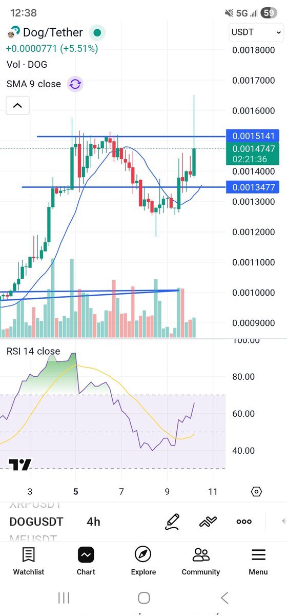 AlexanderConor's tweet image. $DOG is looking primed to breakout past 151 million market cap on to 160 /170 range