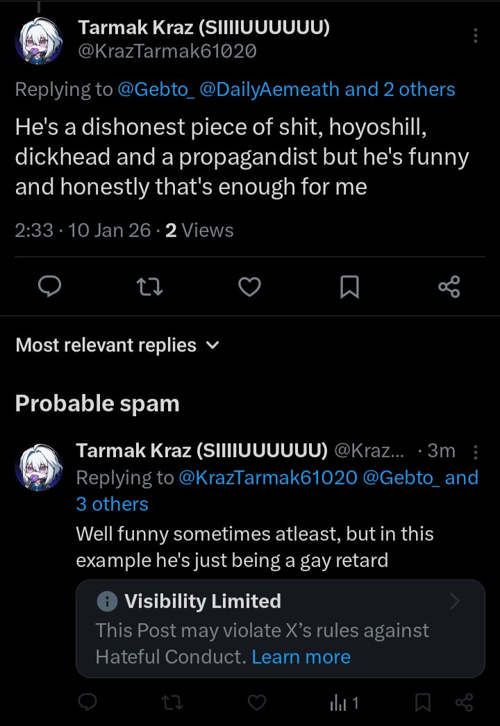 Gebto_'s tweet photo. @KrazTarmak61020 @DailyAemeath @ChisaTimely @Lupa_Daily The light review went beyond the point XD
But I understand, thank you for being honest, i personally don't follow people I find assholes but for other people i learned with you they might follow just because of charisma even if they dont agree with them. https://t.co/jZlq6Fy0ad