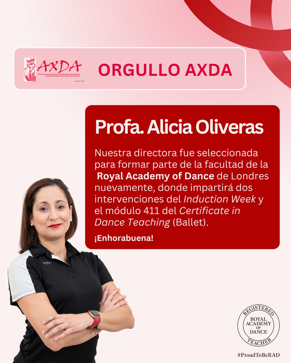 Nos llena de orgullo compartir esta gran noticia.

Este nombramiento reafirma su experiencia y aportación al desarrollo académico de la danza a nivel internacional.🩰✨