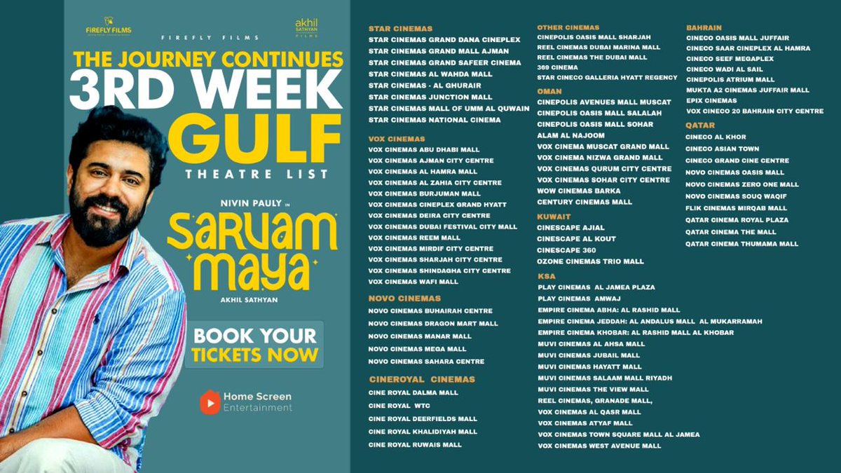 paulyverse_'s tweet image. The love for #SarvamMaya continues to pour in from across India as it enters a massive THIRD WEEK! 

Power of a true feel-good blockbuster that everyone can enjoy! 🏆🏆🏆

#NivinPauly #Blockbuster #BlockbusterSarvamMaya