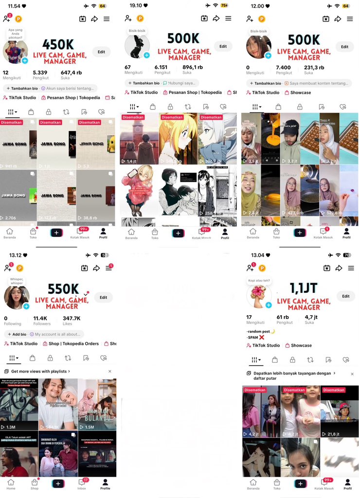 relie jual akun tiktok. tweet media