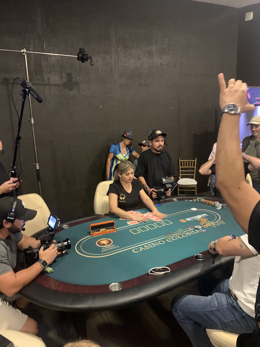 Nothing like a Bitcoin poker tournament on earth. Thank you @ColonialCasino  for the amazing support of this event at @MaxAndStacyGolf