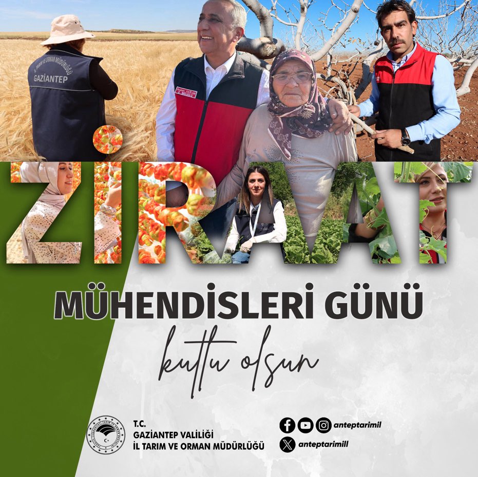 anteptarimill's tweet photo. 10 Ocak Dünya Ziraat Mühendisleri Günü kutlu olsun. 

#TarımSahada

@TCTarim @ibrahimyumakli @tobeydb @ibrahimsaglam46 https://t.co/pC4syfLEsD