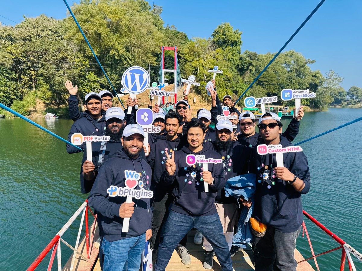 b_plugins's tweet photo. At bPlugins, we believe strong teams build strong products.

Our Annual Tour 2026 at Rangamati (7–8 Jan) was a perfect blend of relaxation, connection, and team spirit.

We missed our mates who couldn’t join due to some reasons, and we look forward to making memories with the full team next time

#bPlugins #TeamCulture #AnnualTour2026 #Rangamati #TeamBuilding #CompanyRetreat #GrowingTogether
