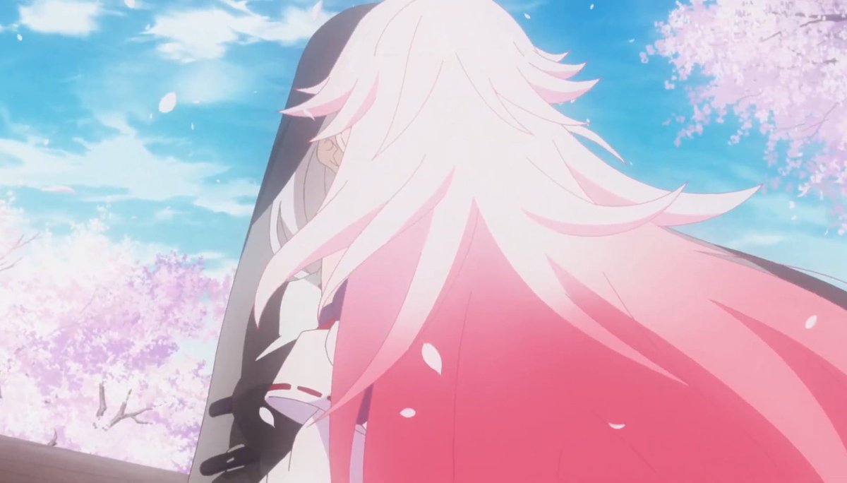 raiden_isa's tweet photo. When talking about Hoyoverse's canon queer content everyone always shows Bronseele's kiss but nobody ever mentions Sakukallen literally kissing in an animated short https://t.co/HFwbX1LF1G