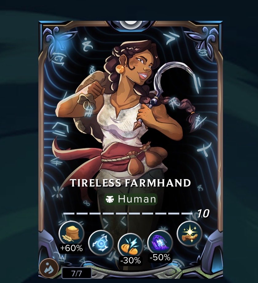 Over the moon with this delicious pull while harvesting my Land resources in <a href="/splinterlands/">Splinterlands</a>. Only 7 of these badboys will ever exist and I just pulled number 7/7!!! 

While this is probably a couple thousand dollar card, it will never be sold and will be placed properly tomorrow