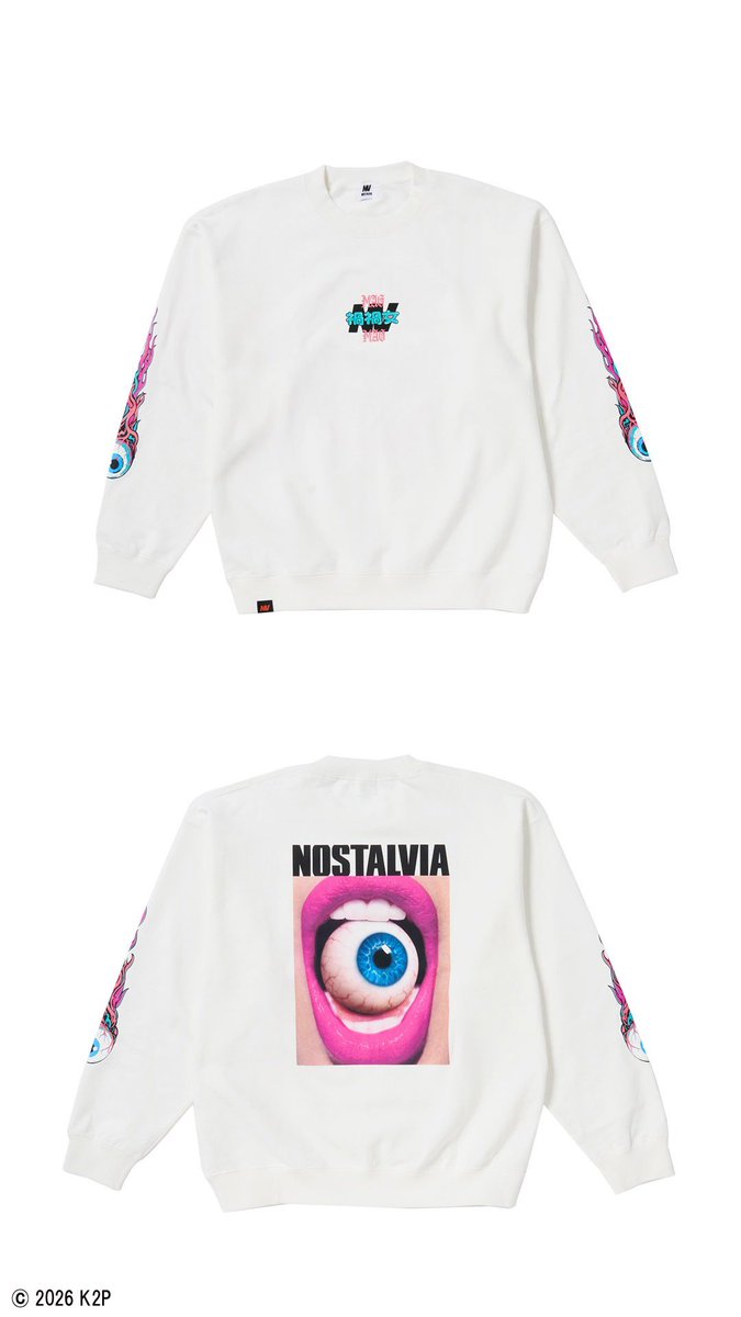 先行予約】禍禍女 × NOSTALVIA コラボ トレーナー ｜218792 ¥6,900税込