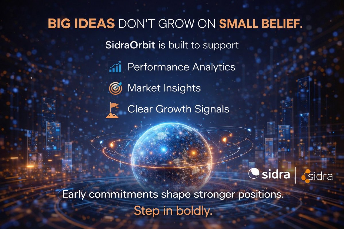 SidraOrbit's tweet photo. Big ideas don’t grow on small belief.
SidraOrbit is building real value.
Early commitment = stronger position.
Step in boldly. 
PROJECT
https://t.co/FebfFTOBR1
#sidrachain #crypto #sidraAppStore #sidraorbit @sidrachain #sidranewsroom @maljefairi @SidraLaunchpad https://t.co/URJCzAqsSl
