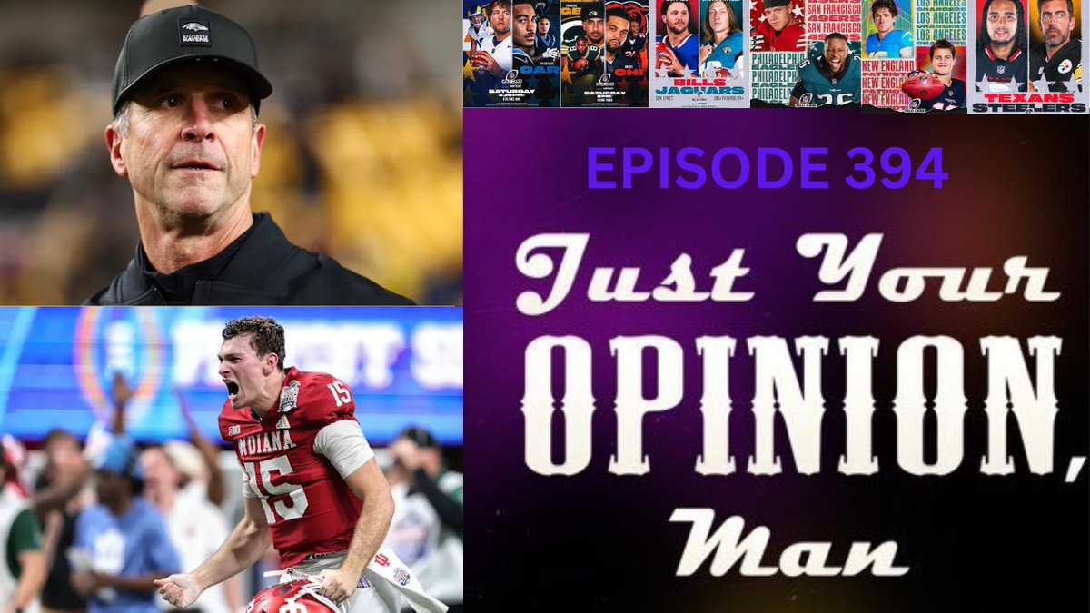 JYOMPodcast's tweet photo. Live at 10
@langfordkcbs @dpapapops
-Harbaugh & McDaniel Out
-Is Fernando Mendoza a "No-Brainer? #RaiderNation
-Wildcard Picks
#KeepPouding #RamsHouse #GoPaco #DaBears #BillsMafia #DUUUVAL #FTTB #FkGlyEaglesFly #BoltUp #NEPats #HTownMade #HereWeGo
https://t.co/uo7FxPequ9 https://t.co/HewYSaAXNL