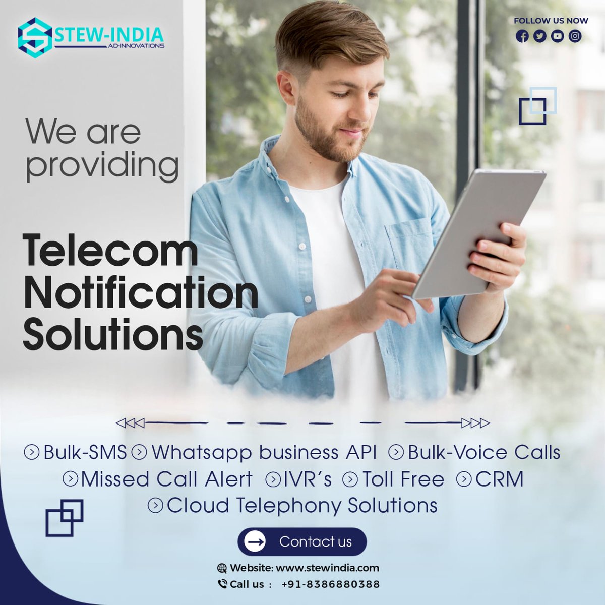 StewIndia's tweet image. Dear Customer
We are offering you the Best Instant Bulk-SMS/Bulk -WhatsApp/Bulk voice calls/Bulk Emails solutions for your Business.
Click For details: stewindia.com
Stew-India Ad Innovations
8386880388
#BulkWhatsApp #bulkwhatsappmarketing #bulksender #bulksmsservices