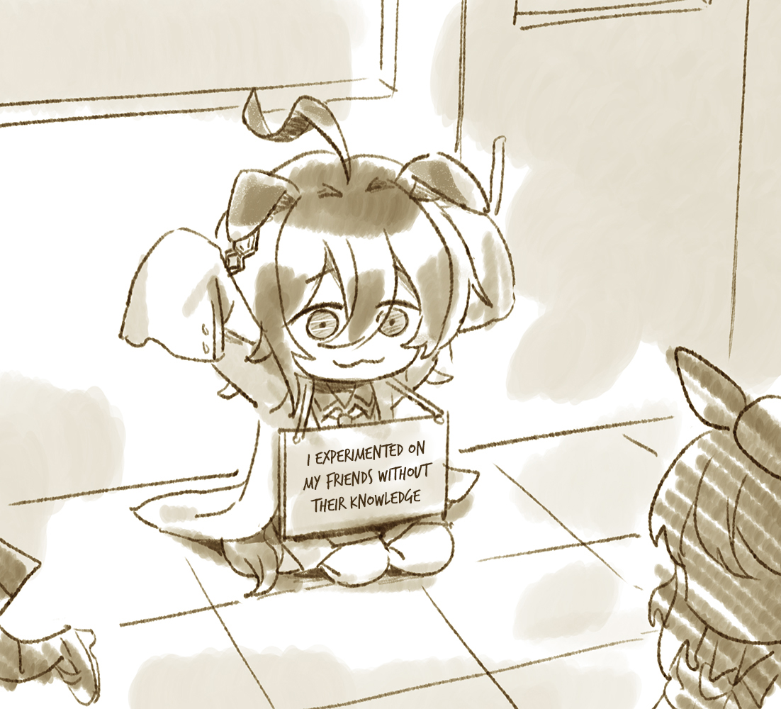 EN Translation by <a href="/RagingAsn_/">RagingAsn</a>
Artist Comment: t a c h y o n

영어 번역입니다!
다음에 또 봐요!
#UmaTranslations