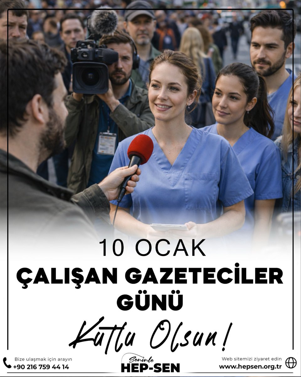 hepsen_2020's tweet photo. 10 OCAK ÇALIŞAN GAZETECİLER GÜNÜ KUTLU OLSUN! 

HEP-SEN

Türkiye’nin En Genç ve Dinamik Yeni Nesil Sağlık Sendikası

🌐 https://t.co/5De2NnFS9S
☎️ 0216 759 44 14
🎥 Medya Ağımız:
👉 https://t.co/ApGyCSurPg

#Hepsen2026 #Nedenhepsen 
#10Ocak #gazetecilergünü #gazeteci #ÇalışanGazeteciler