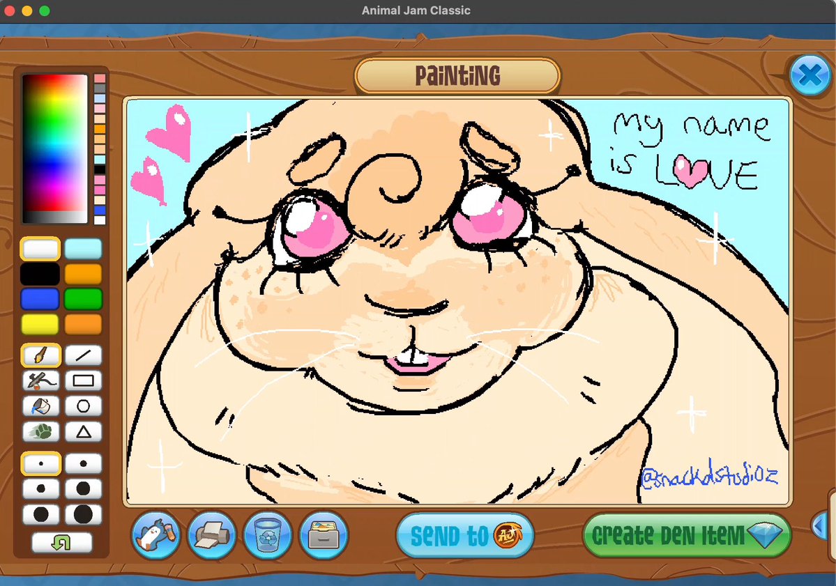 snackdstudioz's tweet image. my masterpiece :3 #aj #animaljam #ocart #bunny
