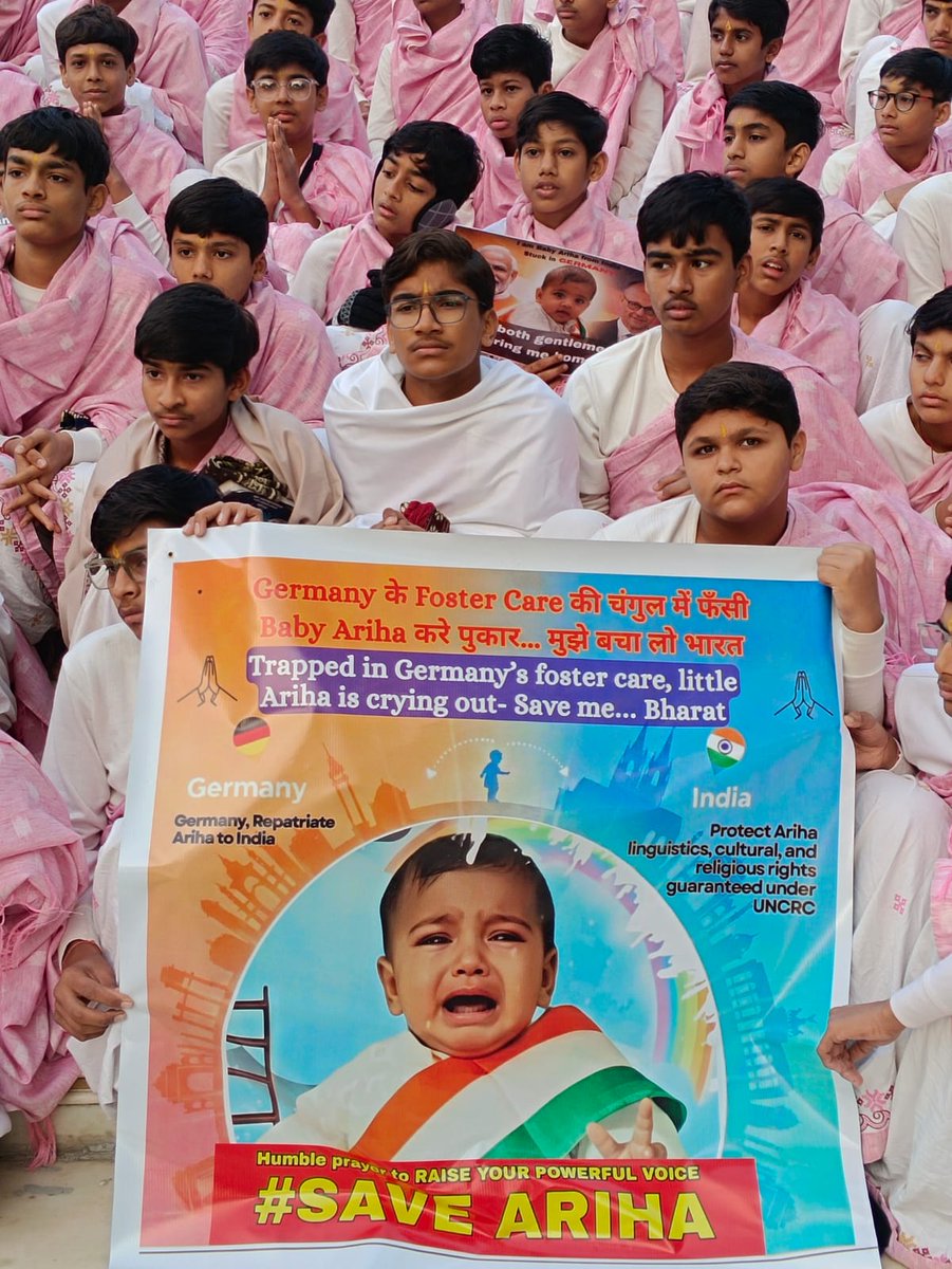 tv9gujarati's tweet photo. Ahmedabad: Over 1,000 Children Appeal for Baby Ariha’s Repatriation Ahead of German Chancellor’s Visit.
#Ahmedabad #BreakingNews #BabyAriha #IndiaGermany #TV9Gujarati https://t.co/NAdAnCu2e7