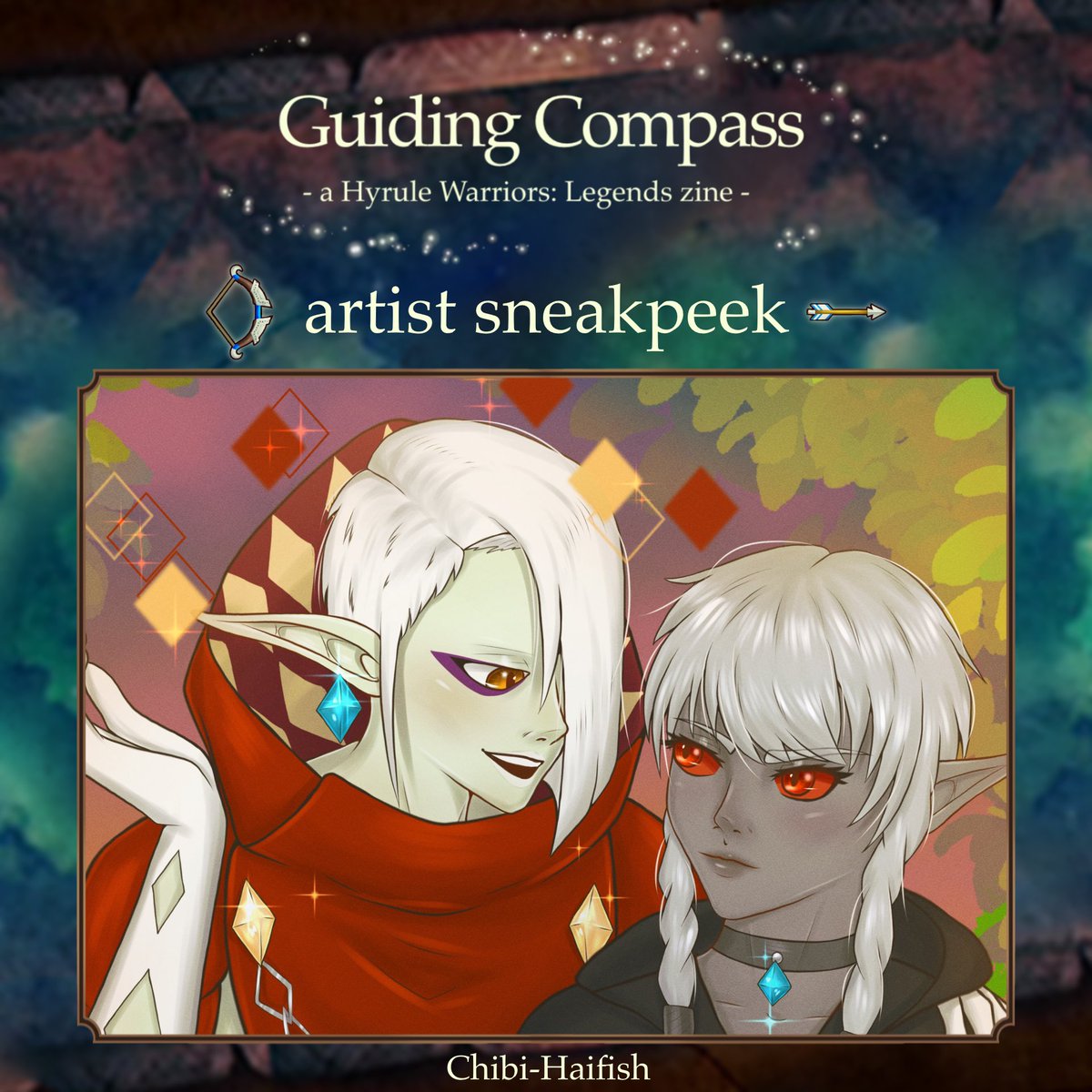 🧭CONTRIBUTOR PREVIEW🧭

From <a href="/gayghirahim/">⚖️Dendera🪷</a> is another wonderfully dark take on our fantastic hero, this time with an enthralling companion by her side! 

Look forward to the zine release on the 21st of January!