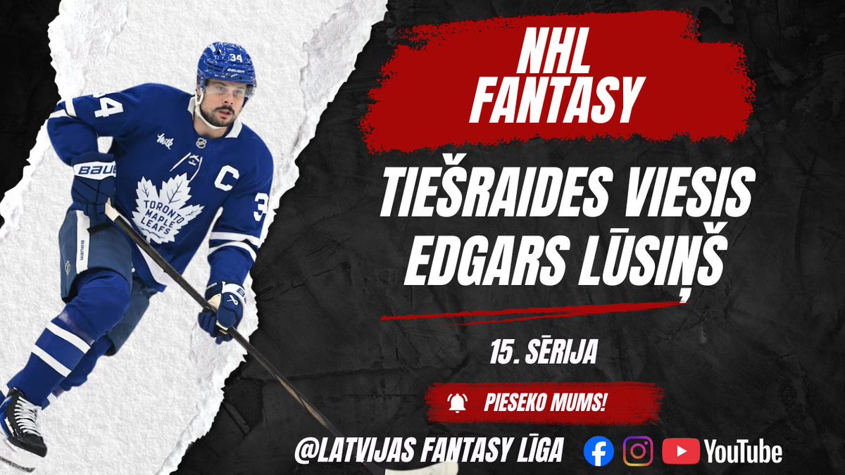 Jaunākajā NHL Fantasy podkāsta epizodē ciemos kolorītais Edgars Lūsiņš. Meklē sēriju <a href="/Sportazinas_com/">Sportazinas.com</a>  un YouTube kanālā - sportazinas.com/fantasy-sports…