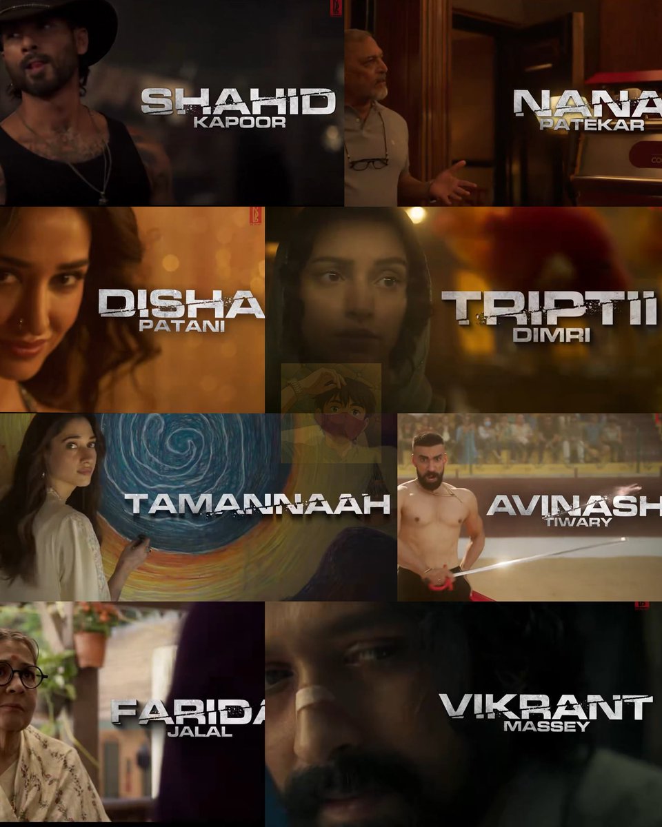 HetTannaHere's tweet photo. The stellar ensemble of #ORomeo - enough to get you excited. ❤️🔥
#ShahidKapoor
#TriptiiDimri
#AvinashTiwary
#FaridaJalal
#VikrantMassey
#NanaPatekar
#TamannaahBhatia
#DishaPatani
#ArunaIrani
#HussainDalal
#ReshLamba
#RahulDeshpande https://t.co/SlMiZo28xR