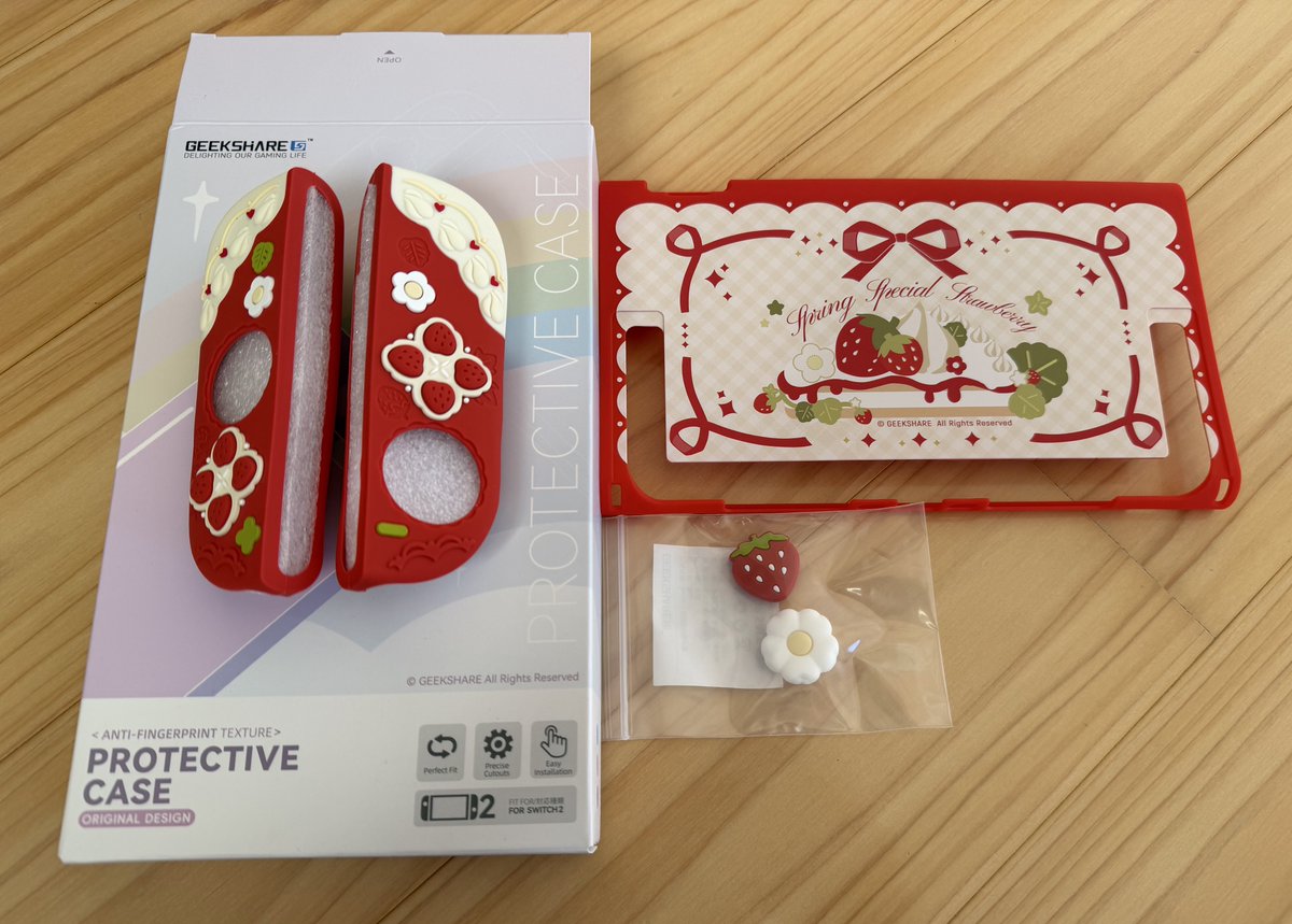 GEEKSHARE（<a href="/Geeksharecult/">GEEKSHARE【公式】</a>）様のプレゼントキャンペーンで当選した『Nintendo Switch 2専用 いちごカバー』が無事に届きました！
まだSwitch2を持っていないので、入手出来次第使用させていただきます🙇‍♂️
この度は本当にありがとうございました！
#懸賞