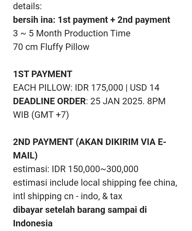 takoyakinyu's tweet photo. [🇮🇩.🌏 go help rt/like]

Haikyuu : 'Huge Pillow Batch 4' 70cm

💰 IDR 175.000 / each
💰 USD 14 / each
❌ ISF+tax (chn) 
CLOSE: Jan 25, 2026. 8PM WIB (GMT+7)

FAQ: https://t.co/TsDW7yUzyL 
order &amp; details: https://t.co/mflUr7apnG https://t.co/CXbPQz3RCw