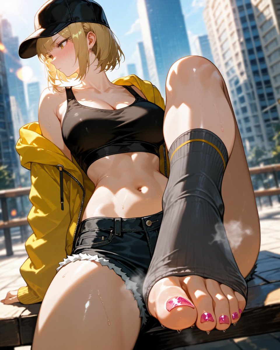 ringerzing's tweet image. City toes? Cha Hae-In 😍