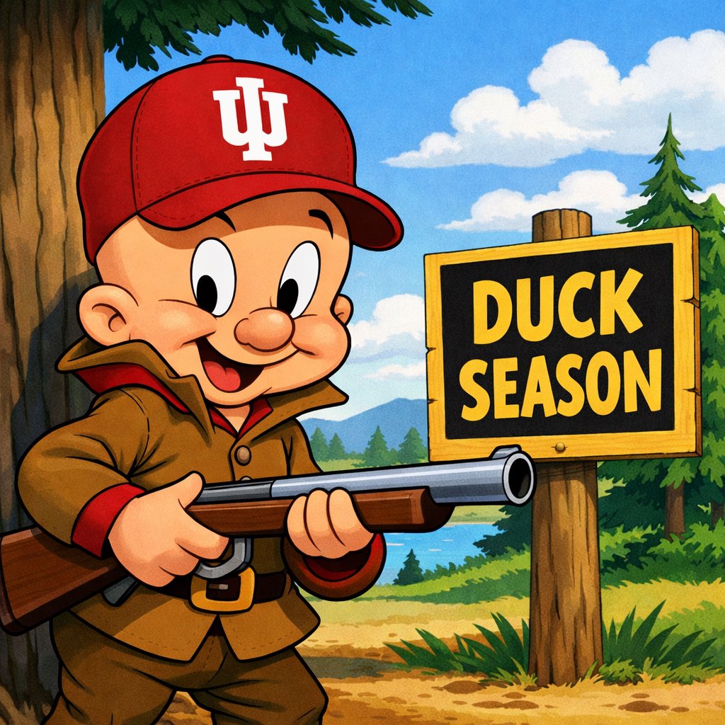 It’s officially duck season.

#Hoosiers