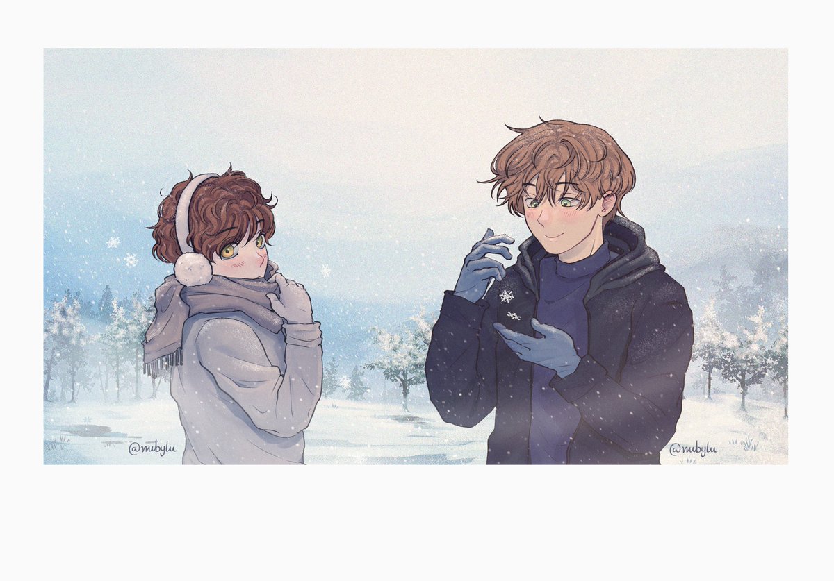 Nubylu1's tweet photo. Snow ☃️❄️

#BL #デジタルアート #雪景色 #ファンアート #Fanart https://t.co/0gebIaz0aU