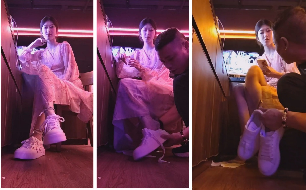 cbb1040673's tweet photo. 酒吧新來的保安最近總是找前台小姐姐，這是有什麽秘密嗎？ https://t.co/5cQf6IvNu1