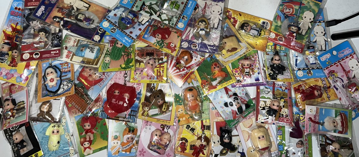 detritits's tweet photo. some of my monchhichi charms, other plush charms, licca dolla, kewpie phone charms and bag trinkets/charms ✨🍎🐛 https://t.co/9yoCA58ZYr