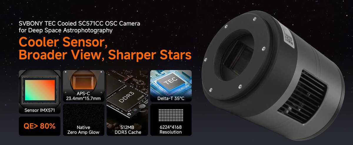 SVBONYsvbony's tweet photo. looking for a high-performance, affordable IMX571 camera?SC571CC is here, it brings three game-changing surprises for you!
📷 Surprise #1: A Game-Changing Price
📷 Surprise #2: Exclusive Launch Gift
📷 Surprise #3: Ready to Ship Now
https://t.co/wcesCDuFW9
#SC571CC #AstroCamera https://t.co/4JYAZEMrqO