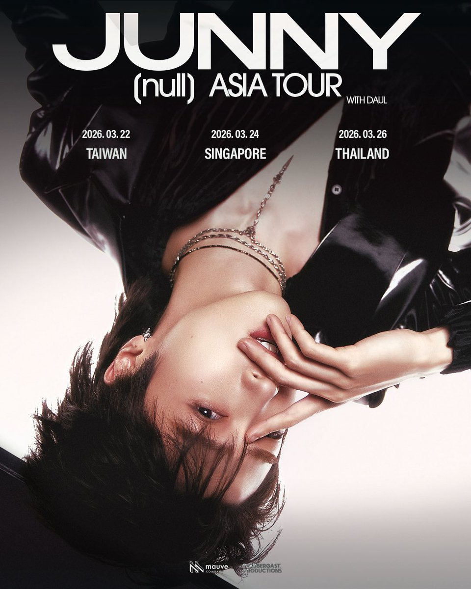 mauvecompany's tweet image. 2026 JUNNY [null] ASIA TOUR 🔥

Across Asia. New cities. New moments.
Full info drops January 14th 👀
Follow @FlabbergastProd and stay tuned for more updates!

#JUNNY #주니 #JUNNIVERSE #JUNNYTOUR #KPOP #KRNB #KPOPCONCERT