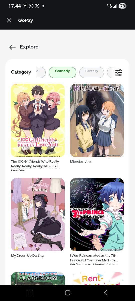 Setiap genre anime ada di GoPay. Mau yang horor, romantis, sampai petualangan fantasi, semuanya tinggal pilih saja.