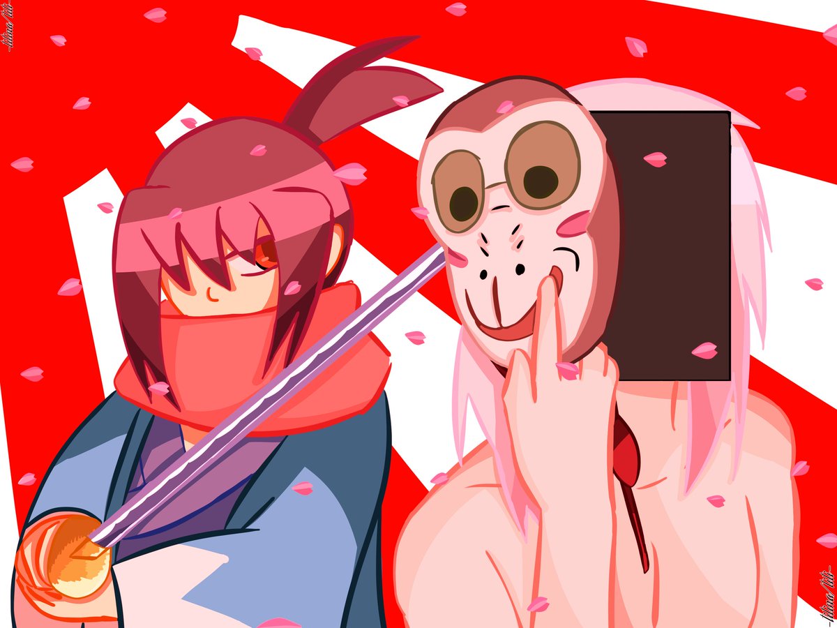 Titina_832's tweet image. Primer dibujo del año y combinando al rey perro con okita, veanse Inu-oh es muy buena película #okitasoji
#chiruran #inuoh