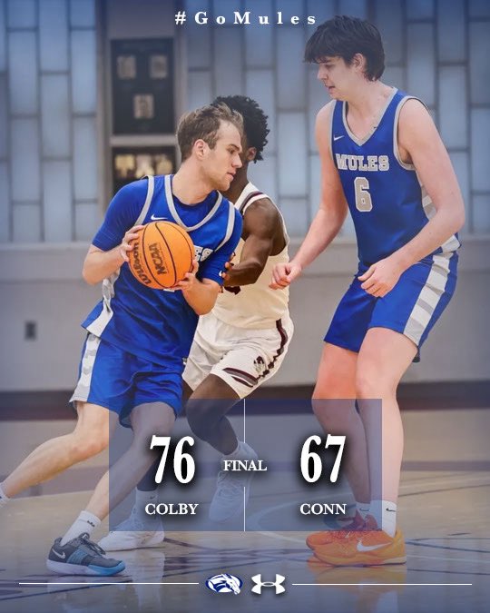 MulesMBB's tweet photo. 1-0 start in the NESCAC! 💪

The Mules got some separation late to finish out their 1st NESCAC win of the year! 

#GoMules https://t.co/ZKCscLXVwX