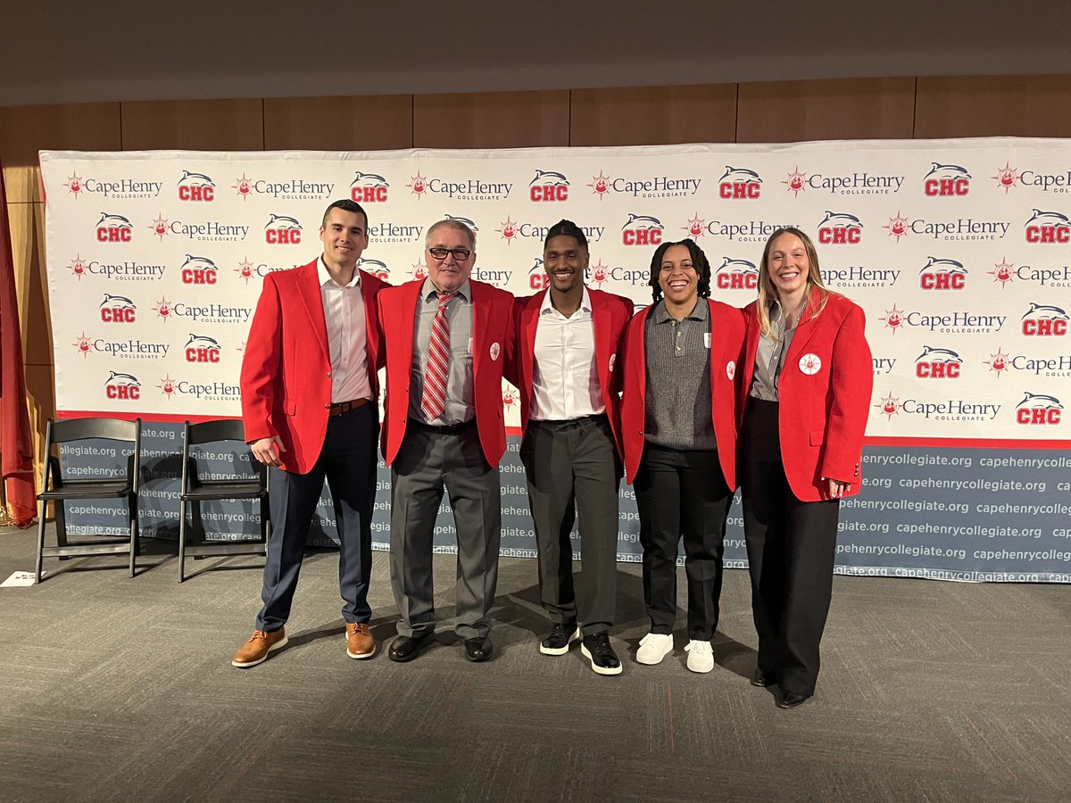AthleticsCHC's tweet photo. Class of 2026 CHC Athletic Hall of Fame Inductees: Congratulations Tyler Ramirez ‘13, Coach Jack Effner, Peter Pearson ‘14, Khajae Hester ‘12, and Erin Scherrer ‘15🐬Stellar Group🐬 https://t.co/CzwpxZ347D