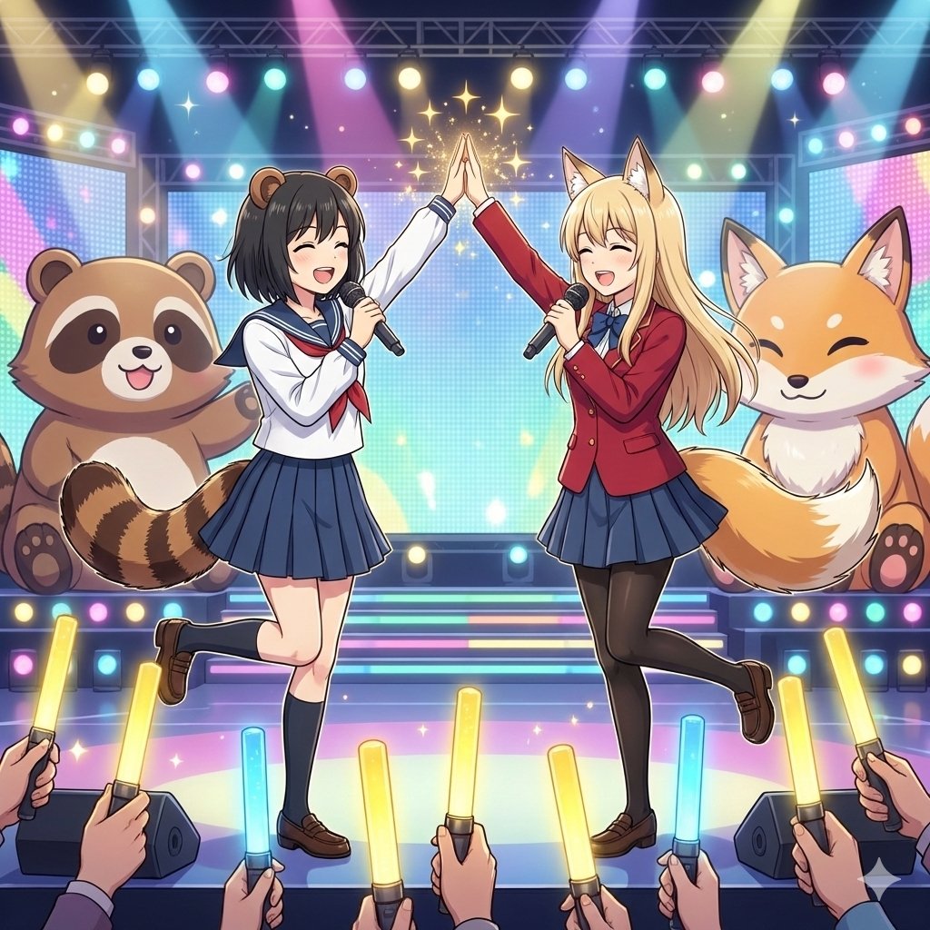 RT @yukkiey0926: @masamune_sakaki ♪ぽんぽこ🦝こんこん🦊LIVE on