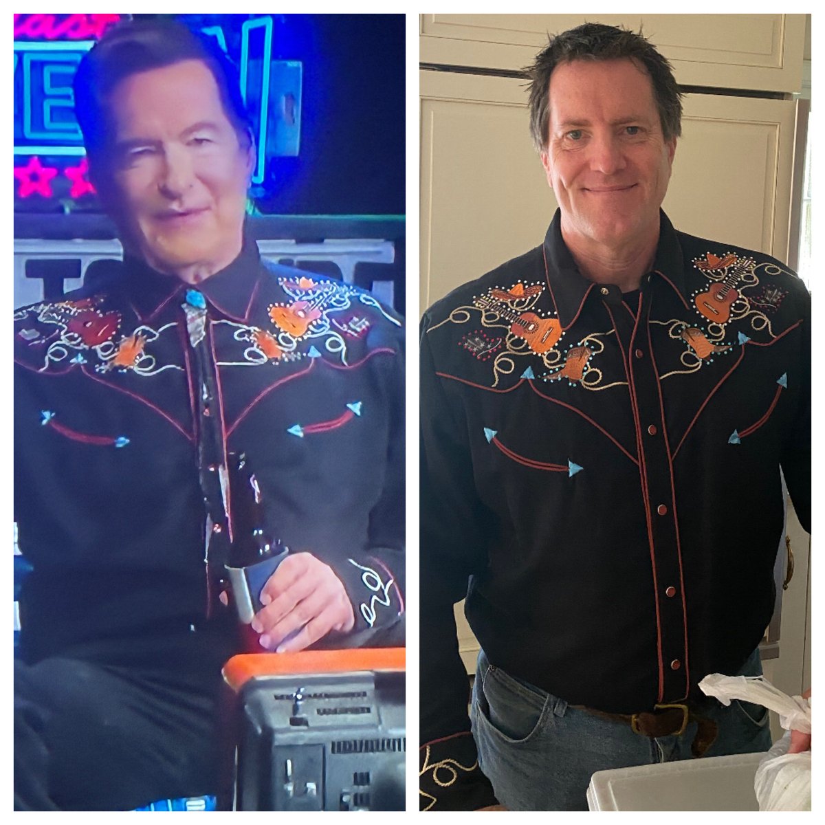 Joe Bob and I share a shirt…handsome devils… 

<a href="/therealjoebob/">Joe Bob Briggs</a>
<a href="/kinky_horror/">Diana “Darcy the Mail Ghoul” Prince 🎃💌</a>
#TheLastDriveIn
 #MutantFam 
@shudder #shudder