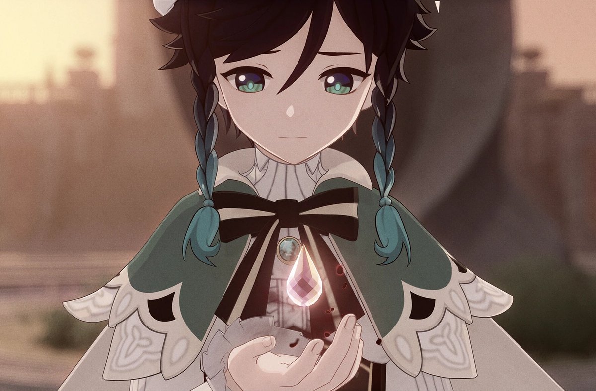 flanring0's tweet image. can we please talk about the way Venti shows his reactions through expressions? when he's sad or happy you can see it in his face :(