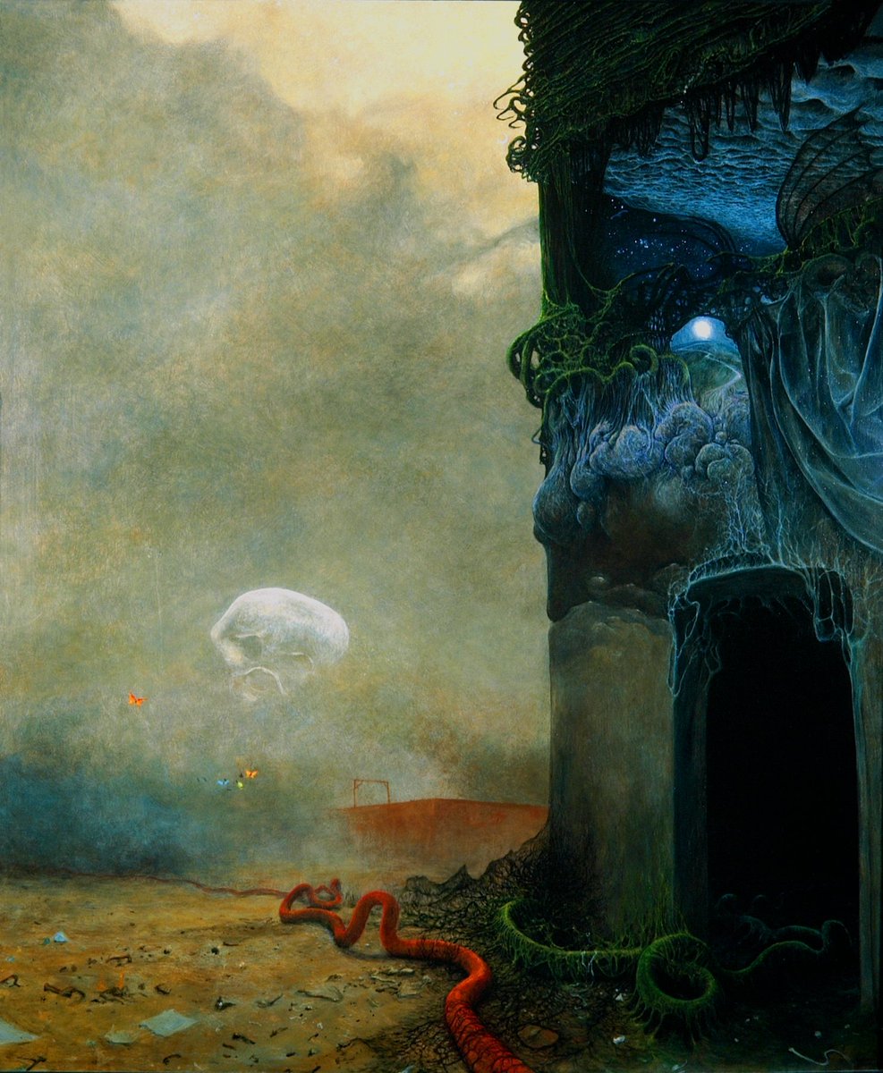afrocosmist's tweet image. Zdzisław Beksiński, 1977