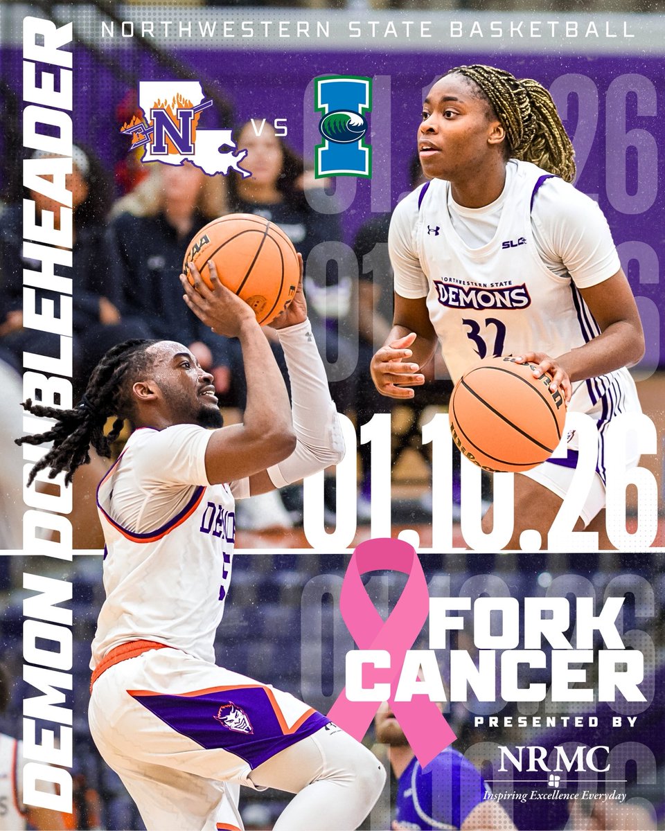 NSUDemons's tweet photo. Best way to spend a Saturday πππ
π @NSUDemonsWBB at 1 PM
π @NSUDemonsMBB at 3:30 PM
Presented by @NrmcHealthcare, a proud corporate partner of NSU Athletics
Healthcare staff get in free with hospital ID!
#ForkCancer https://t.co/PwydUyaqW7