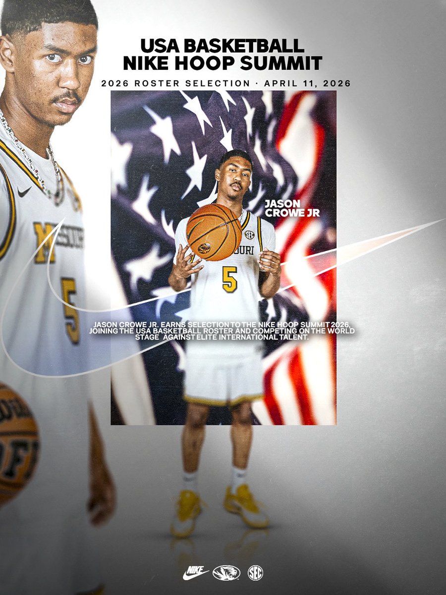 Congrats to Jason Crowe Jr. for being named to Team USA at the Nike Hoop Summit 

#MIZ 🐯