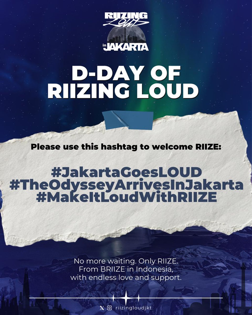 riizingloudjkt's tweet photo. *D-DAY* 🔥

#JakartaGoesLOUD
#TheOdysseyArrivesInJakarta
#MakeItLoudWithRIIZE https://t.co/OnGjjxihZq
