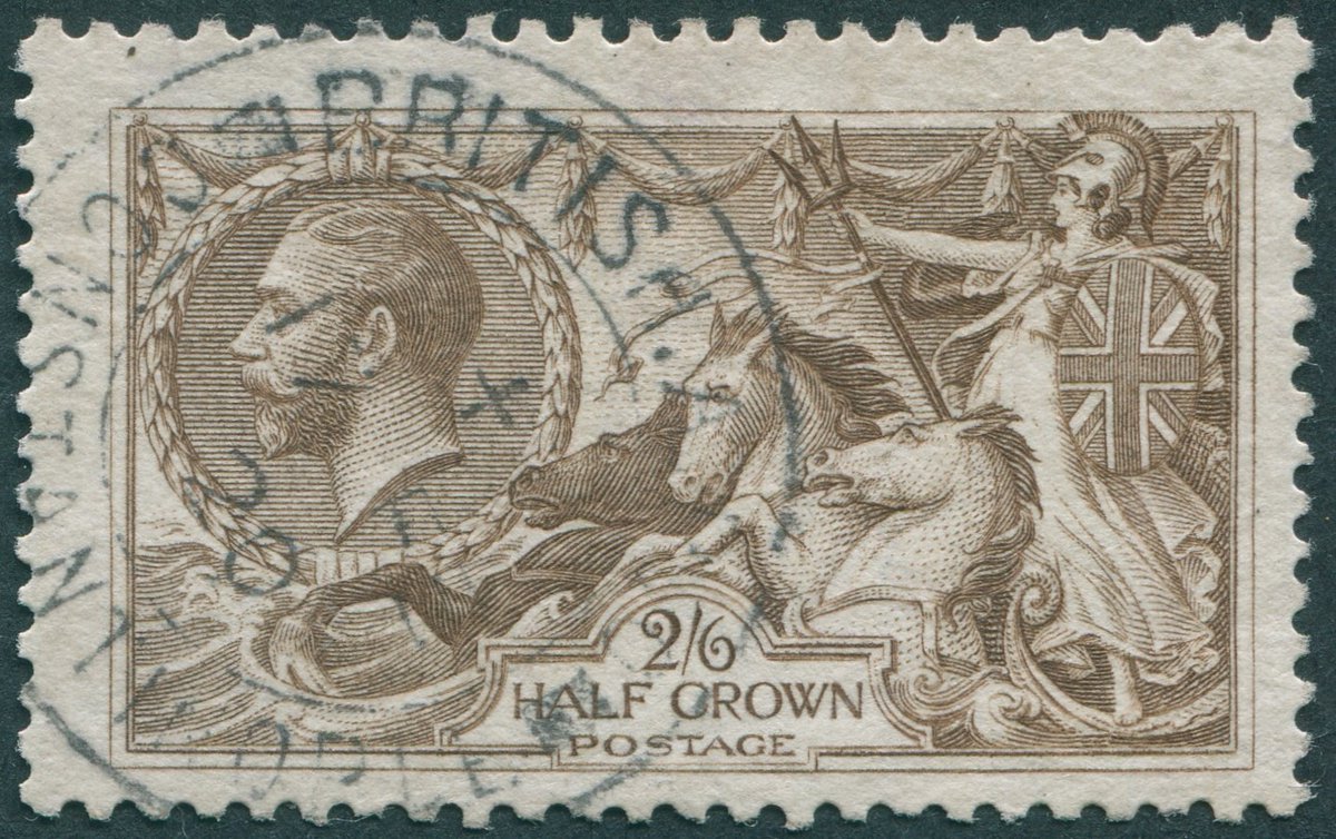 New listing... British Levant 1920 2s.6d. brown Seahorse, Great Britain used in Constantinople SGZ186 l1nq.com/A2ZcS #stamps #philately